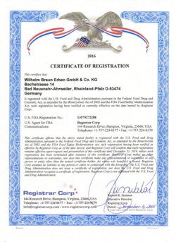 FDA registration 2017