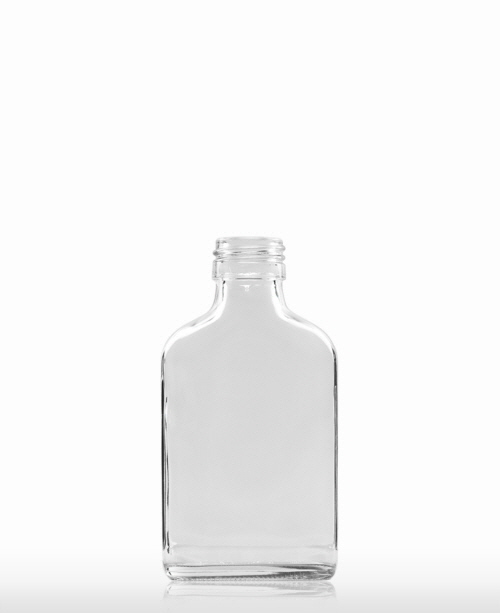 0,1 Liter Taschenflasche weiss